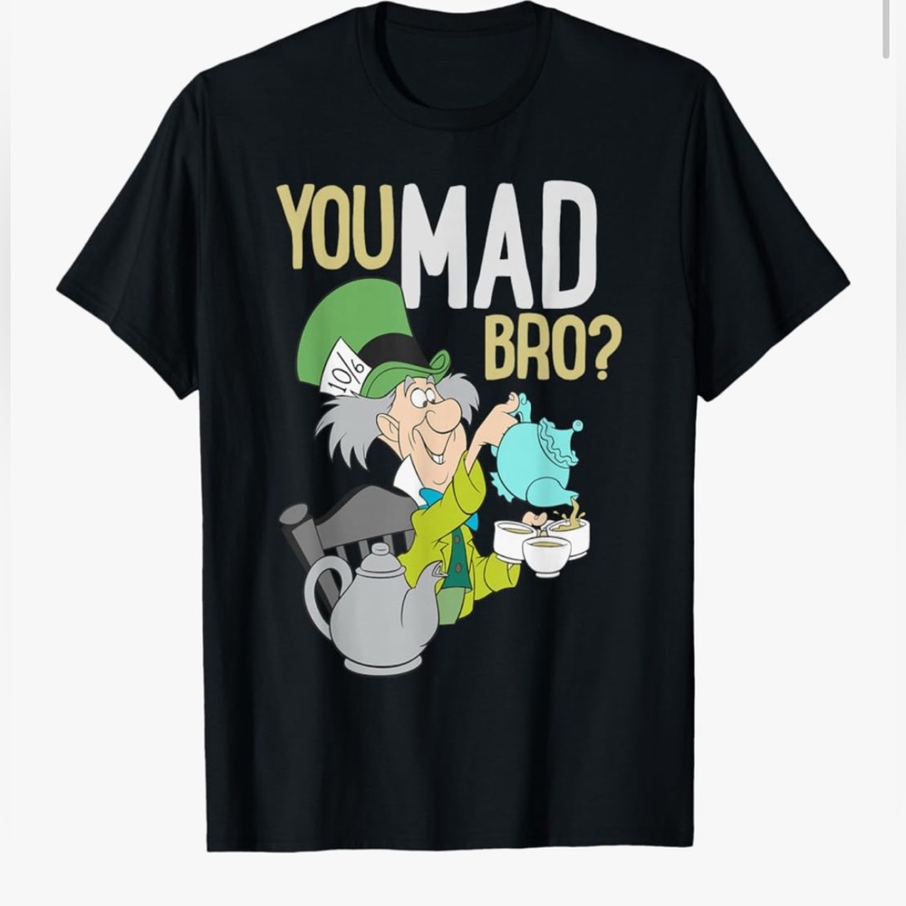 Disney | Alice In Wonderland - Mad Hatter You Mad Bro Graphic Tee
